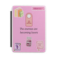 Romantasy "The Enemies Are Becoming Lovers" Kindle Case — Pink Bookish E-reader Cover